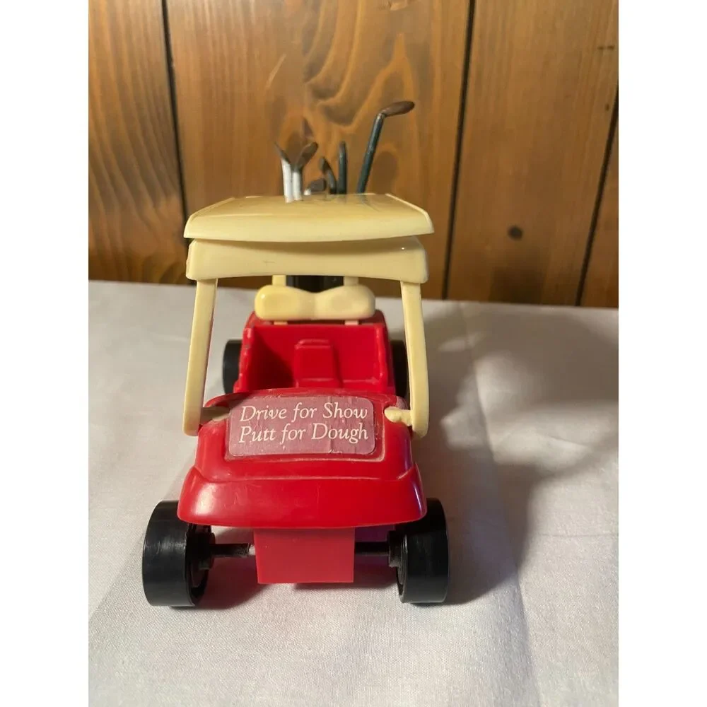 Vintage plastic toy golf cart